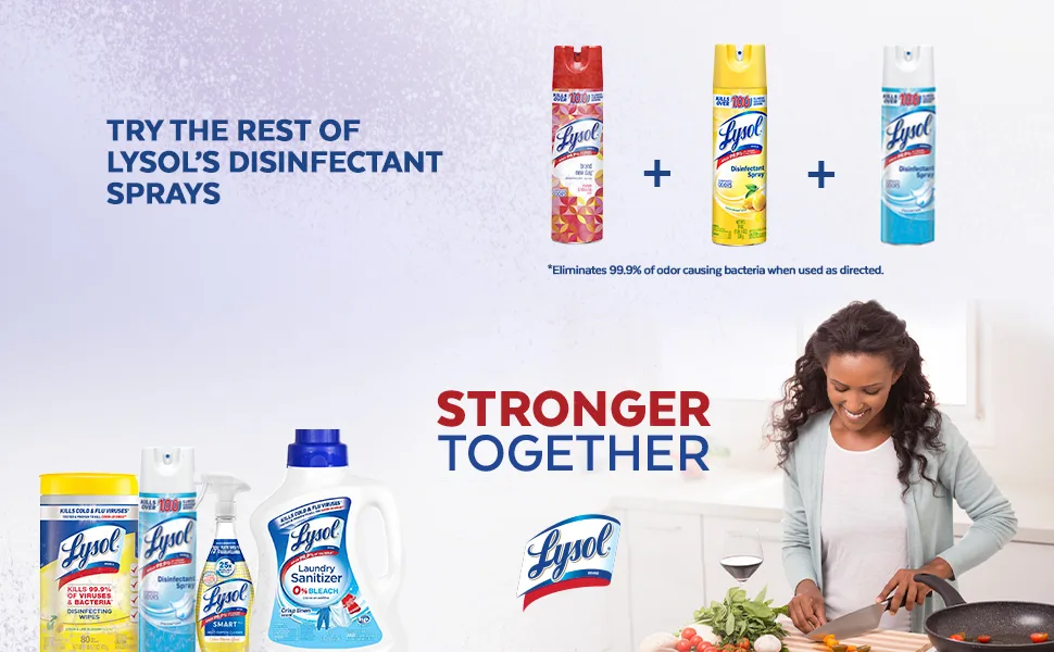 Lysol Disinfectant Spray, Sanitizing And Antibacterial Spray, For Disinfecting And Deodorizing, Early Morning Breeze, 19 Fl Oz (Pack Of 2), Packaging May Vary - Try the rest of Lysol