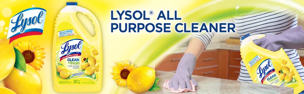 Lysol Disinfectant All Purpose Cleaner, Lemon Scent, 144 oz - Lysol All Purpose Cleaner