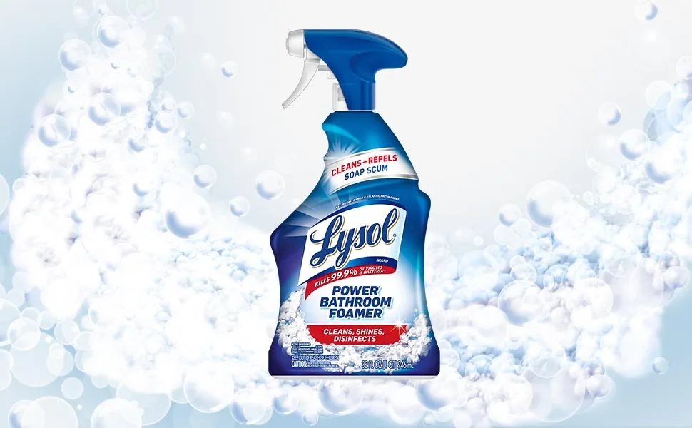 Lysol Bathroom Cleaner Spray, Island Breeze, 32 Fl Oz - Lysol Bathroom Power Foam Trigger