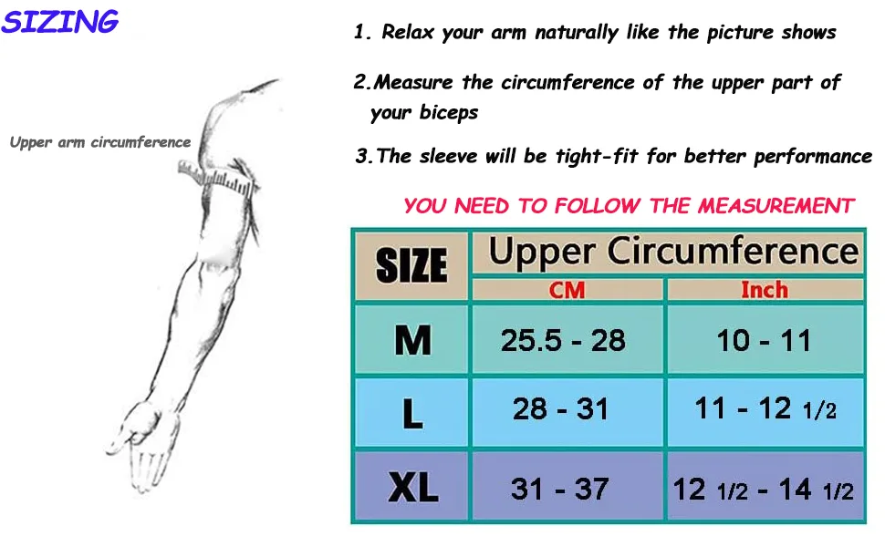 Luwint Compression Upper Arm Sleeve  Biceps/ Triceps Tendon Brace Support for Workout, Cycle, Basketball, Volleyball, 1 Pair (XL) - Luwint Compression Upper Arm Sleeve