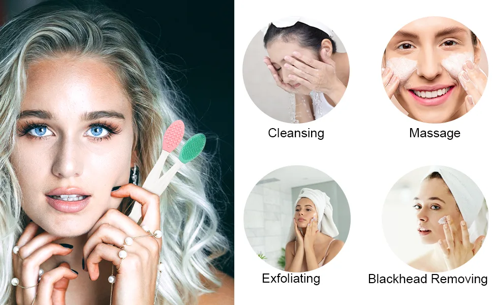 LUTER 6 pcs Silicone Exfoliating Lip Brush Double-Sided Soft Cleaning Beauty Tool for Smoother Skin and Lip Assorted Colors - product information 6