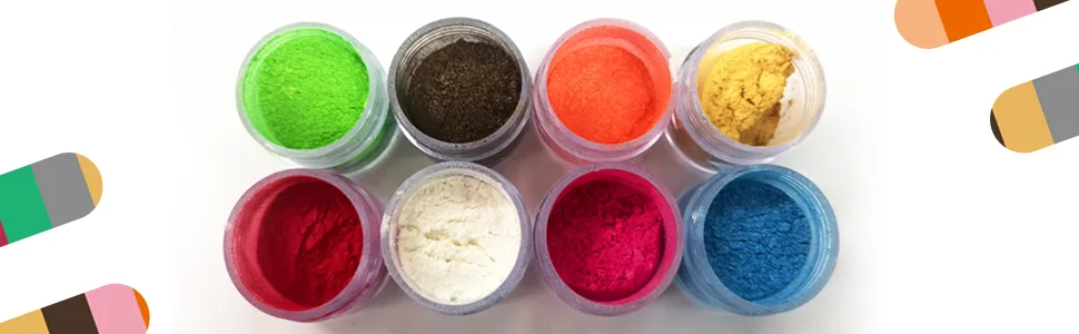 Luster Dust Set 8 Colors (3 grams each container) for Cake, Fondant, Gum Paste Set 1 - natural ingredients