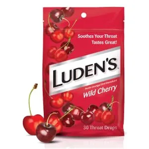 Luden's Wild Cherry Cough Throat Drops | Pectin Lozenge/Oral Demulcent | 30-Count per Pack | 3-Pack - product information 2