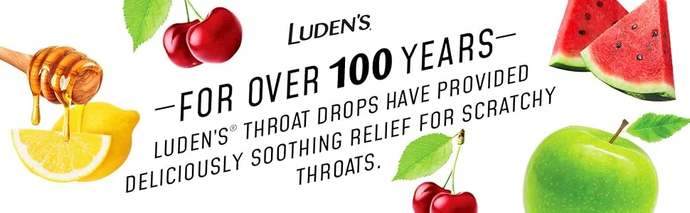 Ludens Deliciously Soothing Throat Drops, Wild Cherry Flavor, 90 Count - Luden