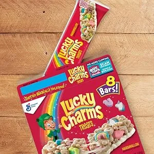 Lucky Charms Gluten Free Cereal with Marshmallows, 26.1 OZ Giant Size Box 26.1 Ounce (Pack of 1) - Lucky Charms Bars