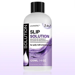 LOUINSTIC PolyGel Slip Solution 4 oz Anti-stick Polygel Nail Solutions Gel Nail Slip Liquid for Poly Nail Extension Gel - poly gel slip solution
