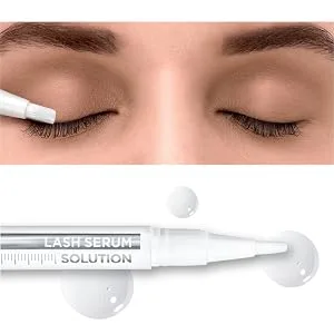 L'Oreal Paris Makeup Lash Serum Solution, Denser Thicker-Looking Lash Fringe in 4 Weeks, Formulated with Lash Caring Complex containing Hyaluronic Acid, 0.05 fl oz. - lash serum, lash growth serum, loreal paris, eyelashes, conditioning serum