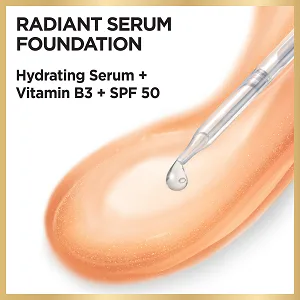 L'Oreal Paris Age Perfect Radiant Serum Foundation with SPF 50, Rose Ivory, 1 Ounce 015 Rose Ivory - hydrating foundation with spf for anti aging
