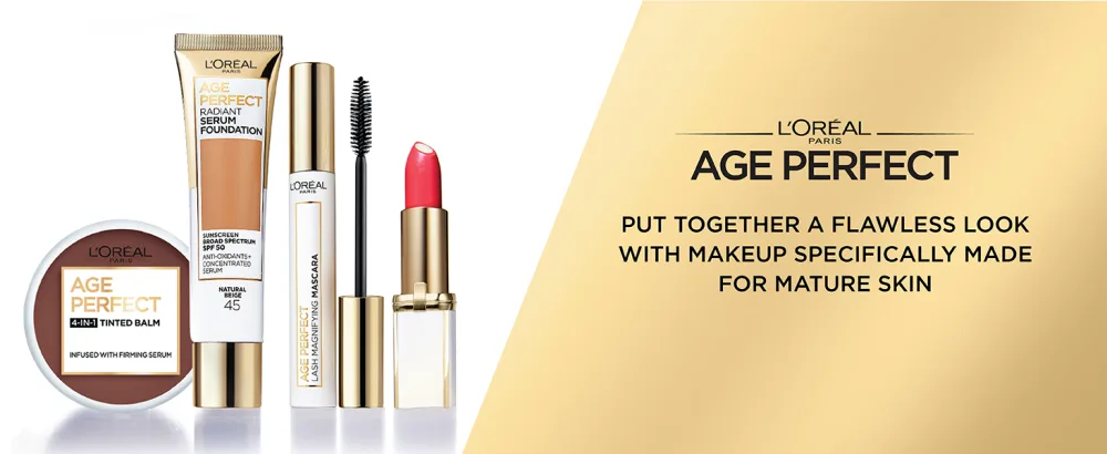 L'Oreal Paris Age Perfect 4-in-1 Tinted Face Balm Foundation with Firming Serum, Light 10, 0.61 Ounce - loreal paris age perfect cosmetics products