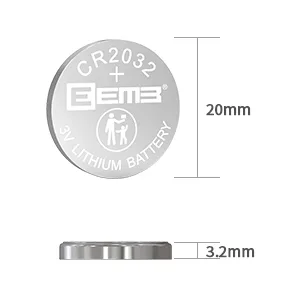 EEMB 5PACK CR2032 Battery - High Performance 3V Batteries Button Coin Cell Batteries Ideal for Watches and Small Electronic Devices - eemb