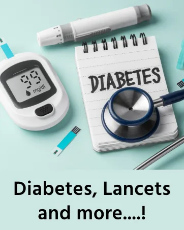 One Step Lancing Device & 100 x 23 Gauge Twist Top Lancets Blood Sampling Pen 5 Depth Settings Diabetic Sugar Level Testing Less Pain and Ejector - diabetes,. lancets, lancing, pimples, lancing devices, blood testing, diabetic test, glucose lancets