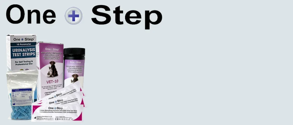 One Step Lancing Device & 100 x 23 Gauge Twist Top Lancets Blood Sampling Pen 5 Depth Settings Diabetic Sugar Level Testing Less Pain and Ejector - one step logo, health test kits, home testing, medical, health, instant results