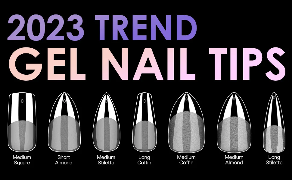 Soft Gel Nail Tips Long Stiletto 120PCS Pre Buff Full Cover Nail Extenison Tips Half Matte Gel X Nail Tips BORNBYME - BORNBYME SOFT GEL NAIL TIPS