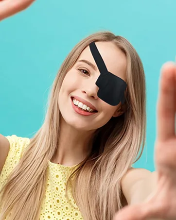 Eye Patch 2PCS 3D Adjustable Eyepatch Medical Eye Patches for Right or Left Eye Amblyopia Lazy Eye Patches for Adults and Kids Black Gray - eye patch for adults medical eye patches for kids eyepatch lazy eye patch