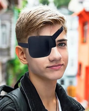 Eye Patch 2PCS 3D Adjustable Eyepatch Medical Eye Patches for Right or Left Eye Amblyopia Lazy Eye Patches for Adults and Kids Black Gray - eye patch for adults medical eye patches for kids eyepatch lazy eye patch