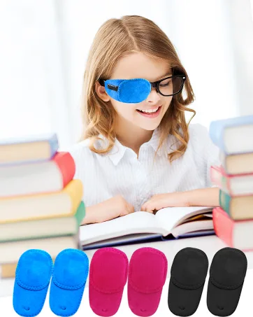 Eye Patch 2PCS 3D Adjustable Eyepatch Medical Eye Patches for Right or Left Eye Amblyopia Lazy Eye Patches for Adults and Kids Black Gray - eye patch for adults medical eye patches