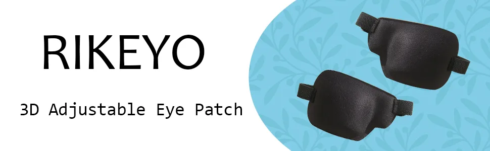 2Pcs 3D Eye Patches for Adults Adjustable Medical Eyepatch for Lazy Eye Large Black(Left and Right) - rikeyo 3d adjustable eye patch