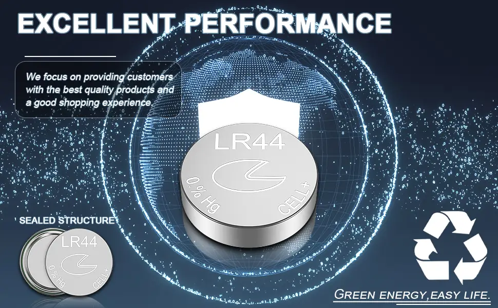 PKCELL LR44 Batteries 40-Pack SR44 357 303 Battery AG13 Button Cell Battery - product information 7