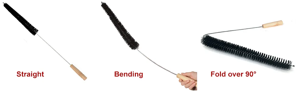 Sealegend 2 Pack Dryer Vent Cleaner Kit Dryer Lint Brush Vent Trap Cleaner Long Flexible Wooden Handle - Arbitrary Bending
