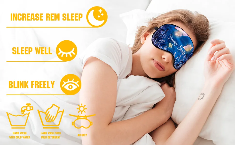 BVYA 3 PCS A Set Silk Sleep Mask Eyes Mask Mulberry Silk Soft Adjustable Strap Eye Cover (I SERIES) - product information 32