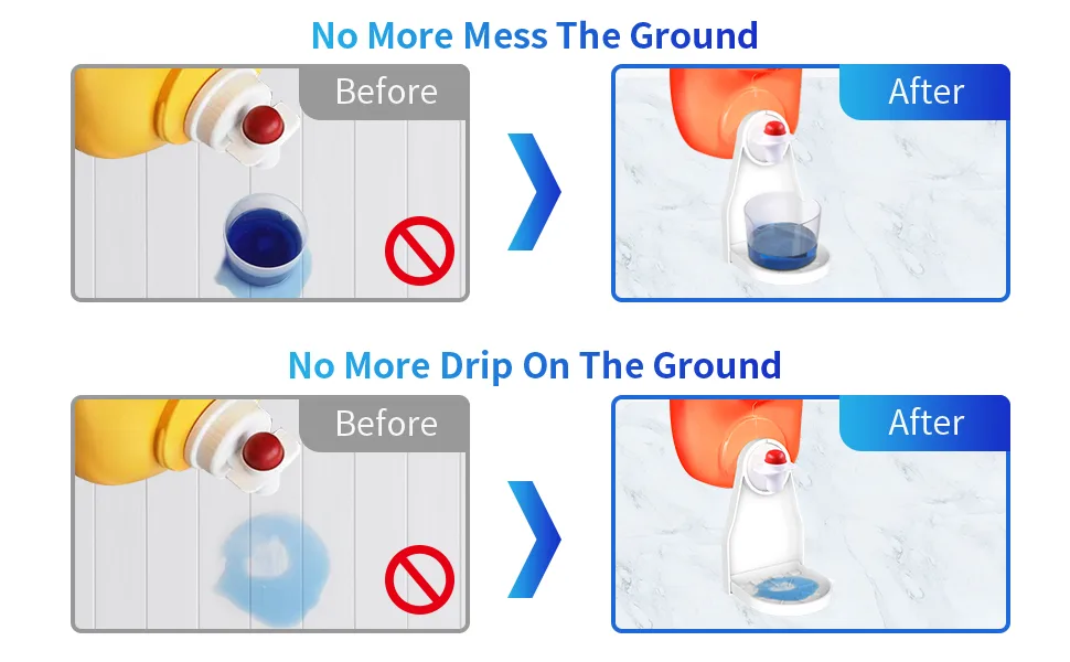 2 Pack Laundry Detergent Cup Holder Detergent Drip Catcher Laundry Organizer Clip Tight on Laundry Bottle Spouts No More Leaks or Mess with Detergent and Fabric Softener in Laundry Room - Laundry Detergent Holder