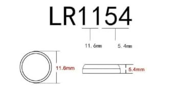 Cotchear 10pcs LR44 Batteries AG13 Button Cell Battery L1154 Battery 1.5V G13 357 303 SR44 LR1154 Button Coin Batteries - 1154
