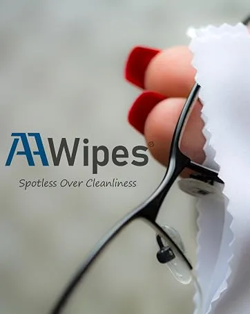 AAwipes Cleaning Cloth Microfiber for Kitchen Tablets Laptops PD Phones Silverware Watches Glasses Countertop or Any Other Delicate Surfaces (6"x 7" 10 Pack) 6"x 7" 10 PACK - Eyeglasses Cloths
