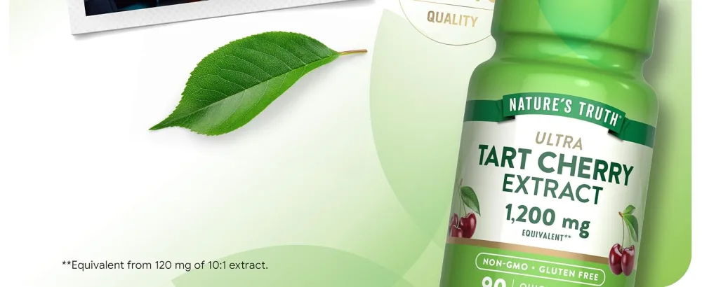Nature's Truth Tart Cherry Extract Capsules | 1200 mg | 90 Count | Non-GMO & Gluten Free Supplement 90 Count (Pack of 1) - product information 10