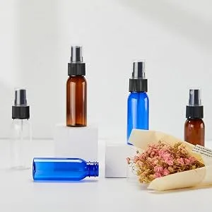 LISAPACK 1oz Small Plastic Spray Bottle (12 Pack) Empty Mini Fine Mist Travel Size Atomizer Tiny Sprayer for Little Perfume Water Cologne Alcohol Samples (Clear 30ml) Clear (12pcs) - mini spray bottles