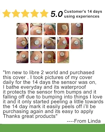 Sensor Covers for Libre 3 Waterproof-50 Pack Adhesive Patches Transparent CGM Overpatch Tape Lasting to 14 Days-Without Hole-HECHUAN for libre 3 50 Count (Pack of 1) - HECHUAN