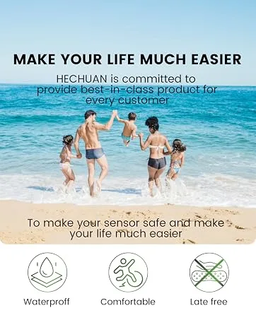 Sensor Covers for Libre 3 Waterproof-50 Pack Adhesive Patches Transparent CGM Overpatch Tape Lasting to 14 Days-Without Hole-HECHUAN for libre 3 50 Count (Pack of 1) - HECHUAN