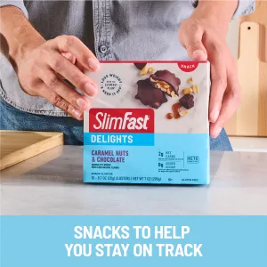 SlimFast Delights Peanut Butter Chocolate Snack Cup 10 Count Cups Peanut Butter Chocolate 10 Count (Pack of 1) - SlimFast, SF, Delight, Cups, Bars, Snack, Keto, Protein Bar