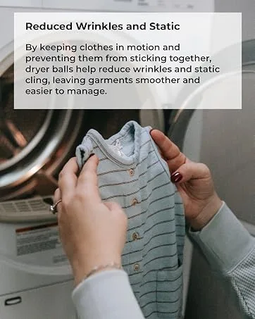 Wool Dryer Balls by LUXURY ESSENTIALS: 4-Pack Premium Natural Fabric Softener for Sustainable Laundry Care and Enhanced Softness - baby clothes 2