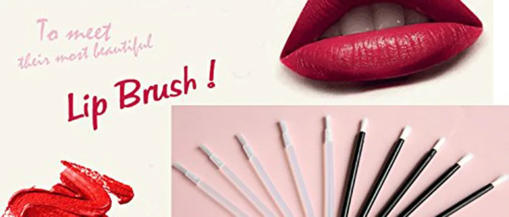 Disposable Lipstick Gloss Wands with Soft Brush Head Makeup Kits-Pack of 100(Transparent Handle) - Disposable Lipstick Gloss Wands