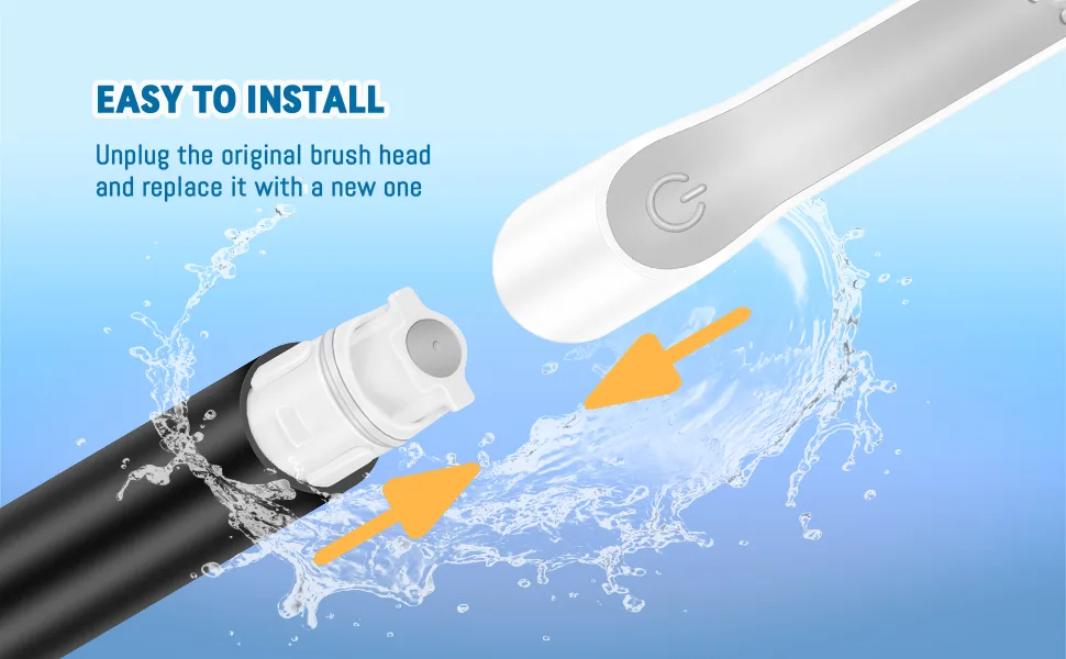 Toothbrush Replacement Heads for Quip Electric Toothbrush - 4 Pack Brush Head Refills for Quip Adult & Kids Refills - White Soft Bristle - A+44