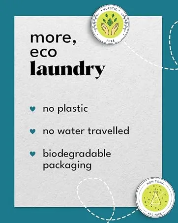 Zero Trace All Natural Laundry Detergent Sheets - Fragrance Free Eco Friendly 72 Count Fragrance Free 72 Count (Pack of 1) - Detergent Sheet