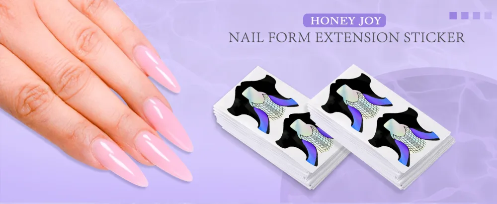 100pcs Nail Form Sticky Nail Forms for Builder Gel Reusable Sturdy Nail Extension Forms Nail Forms for Acrylic Nails Builder Gel Nail Forms Self-Adhesive Paper Nail Forms Molds Builder NTF050-100pc 6 Ounce (Pack of 1) - nail form forms acrylic nails gel sticker builder c curve extension long extra tips guide