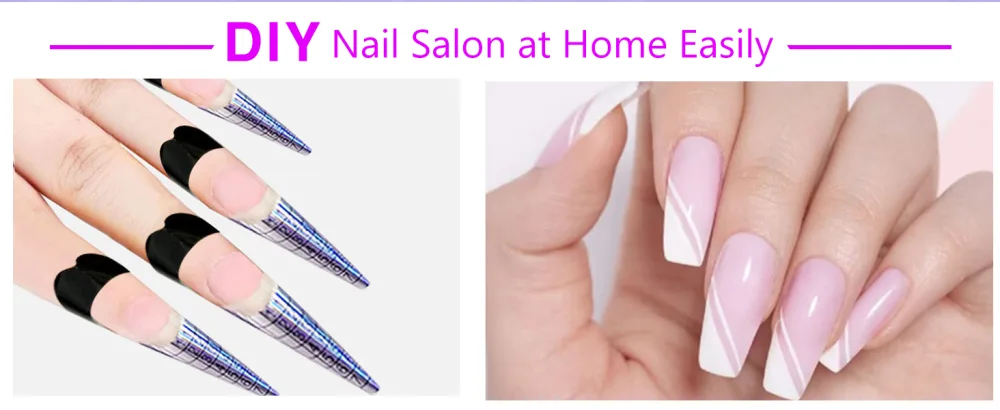 100pcs Nail Form Sticky Nail Forms for Builder Gel Reusable Sturdy Nail Extension Forms Nail Forms for Acrylic Nails Builder Gel Nail Forms Self-Adhesive Paper Nail Forms Molds Builder NTF050-100pc 6 Ounce (Pack of 1) - nail form forms acrylic nails gel sticker builder c curve extension long extra tips guide