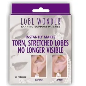 Lobe Wonder Ear Lobe Support Patches -- 60 ct. - product information 2