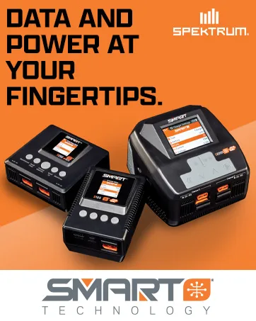 Spektrum 2100 mAh NiMH AA Battery (4 Pack) - data and power at your fingertips orange background with rc chargers