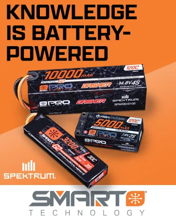 Spektrum 2100 mAh NiMH AA Battery (4 Pack) - knowledge is battery-powered rc batteries on orange background