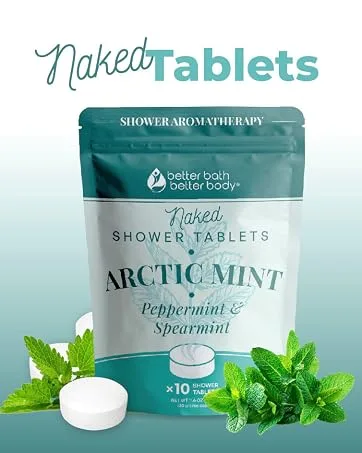 Arctic Mint Shower Tablets (10 Tabs) Peppermint & Spearmint Essential Oils 10 Count (Pack of 1) - arctic mint shower tablets