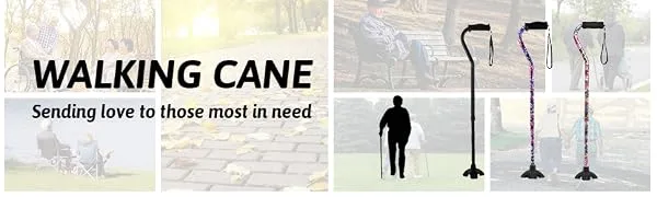 LIXIANG Walking Cane for Women & Men Adjustable Walking Stick,Folding Cane with Soft Sponge Offset Handle,Lightweight,Suitable for Arthritis,The Elderly and The Disabled Black red - cane