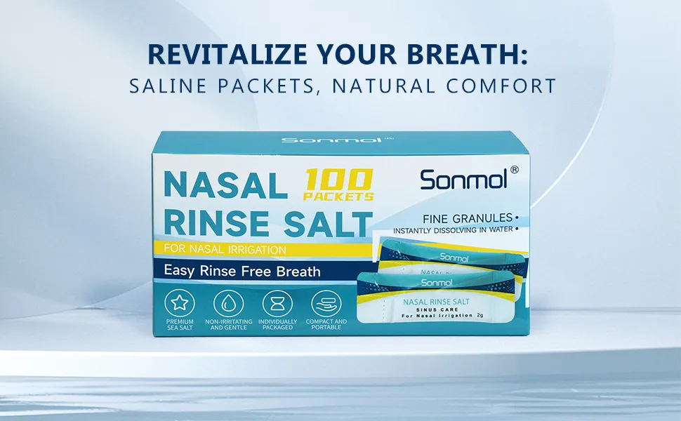 Saline Packets Premixed Salt Packets for Nasal Rinse Refill Packets 100 Count (Pack of 1) - saline packets 100