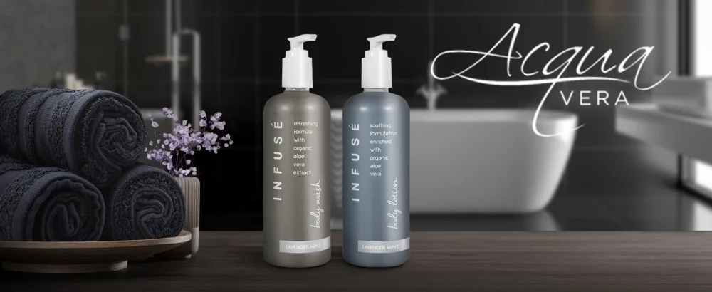 Terra Pure Infuse Lavender Mint Lotion | 400 ml SINGLE 400 Fl Oz (Pack of 1) - Acquavera Lavender Mint Hospitality set Shampoo body wash lotion