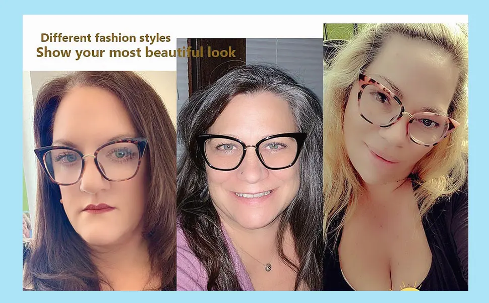 WANWAN Women Cat Eye Reading Glasses Fashion Frame Oversized Quality Readers 1.25 x Clear - product information 8