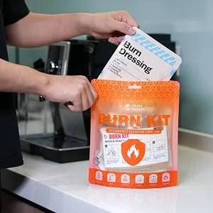 Rhino Rescue 4" X 4" Burn Dressing Burn Gel Cooling Soothing Cream Relief Burn First Aid Supplies (5) - burn dressing