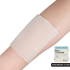 Rhino Rescue 4" X 4" Burn Dressing Burn Gel Cooling Soothing Cream Relief Burn First Aid Supplies (5) - burn dressing