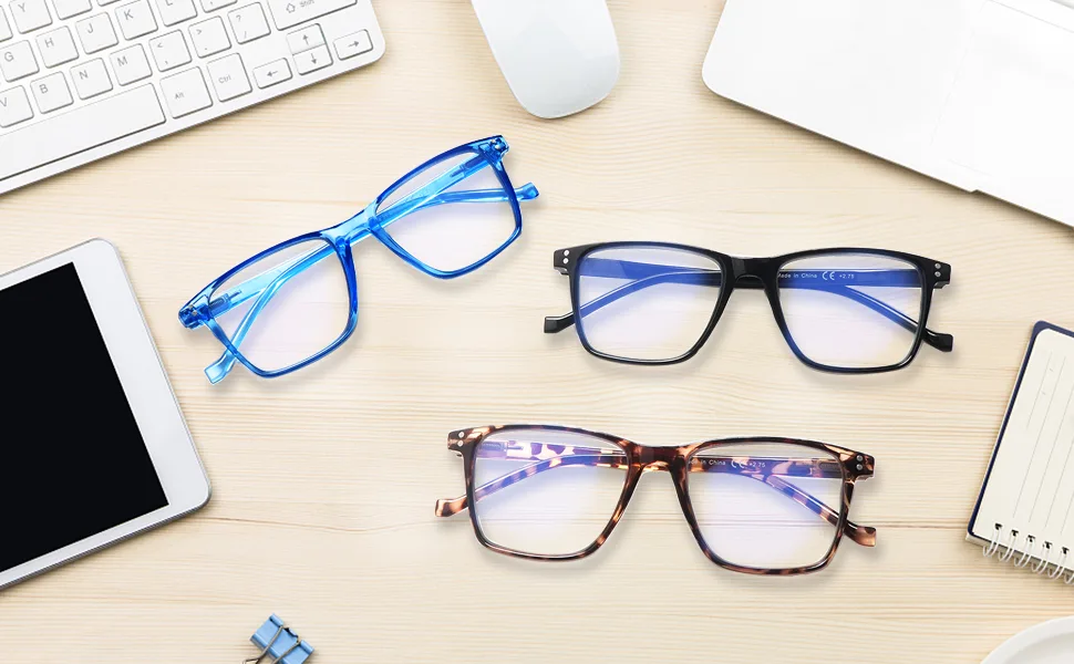 COJWIS 3-Pack Progressive Multifocus Reading Glasses Blue Light Blocking for Women Men Spring Hinge Computer Readers (3 MIX 1.50 multiplier_x) 3 Mix 1.5 x - COJWIS 3-Pack Progressive Multifocus Reading Glasses Blue Light Blocking