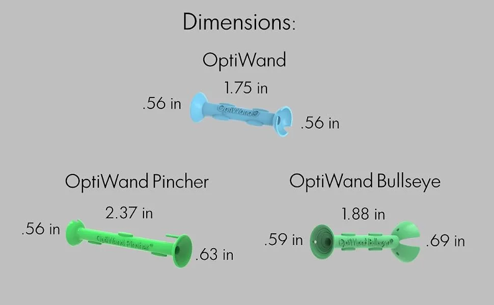 Trial Pack Portable Soft Contact Lens Insertion & Removal Tools - Silicone Rubber Eye Lens Inserter & Remover Device with Pincher End & Finger Grips - Safe & Easy to Use - optiwand trial pack